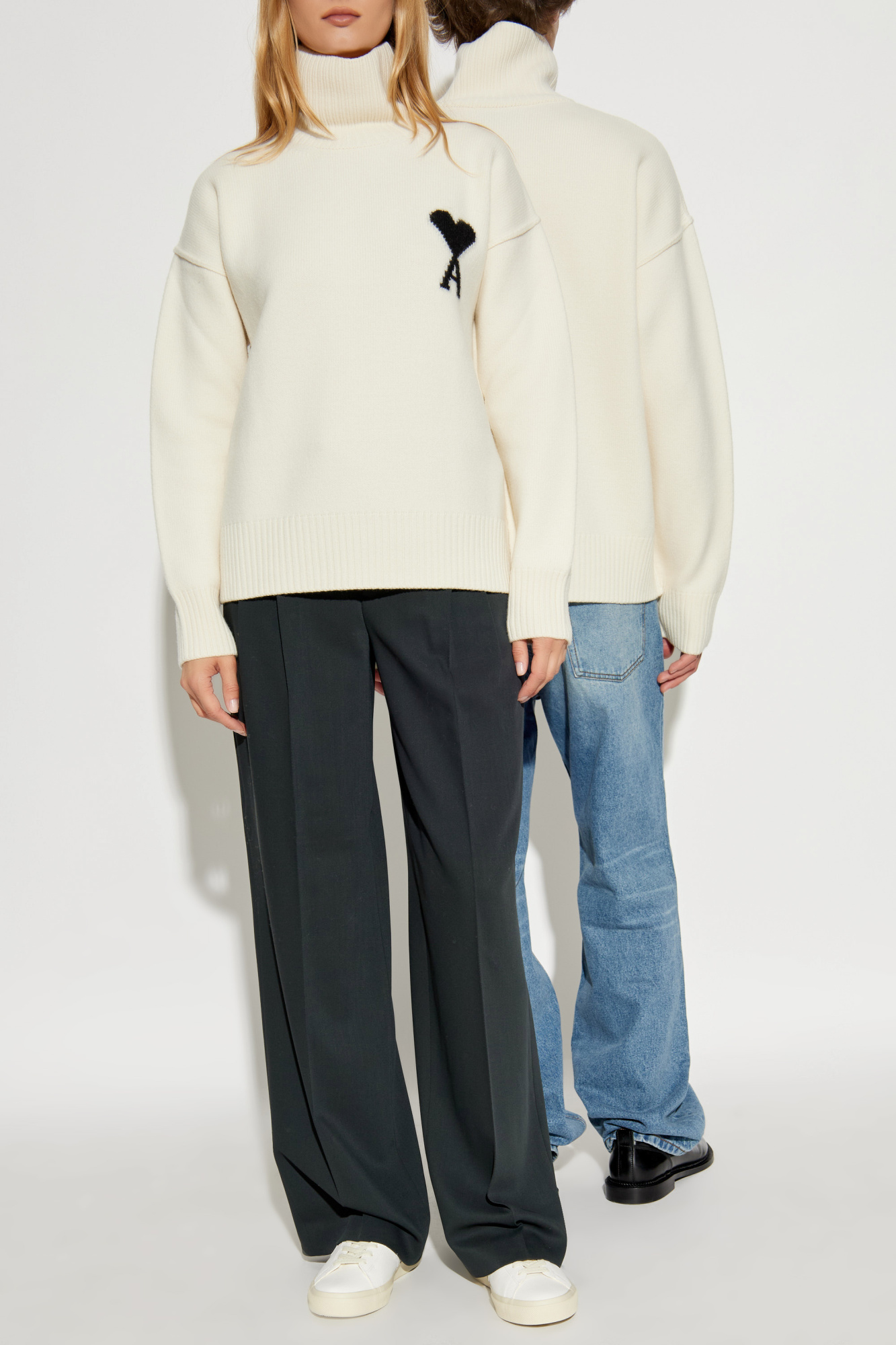 ami様 AMI Paris Navy 'Ami Alexandre Mattiussi' Windbreaker Jacket AMI